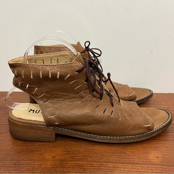 Muse & Cloud Women's Zycro Cognac Leather Lace-up Summer Boho Sandals NEW 10 - Picture 5 of 11